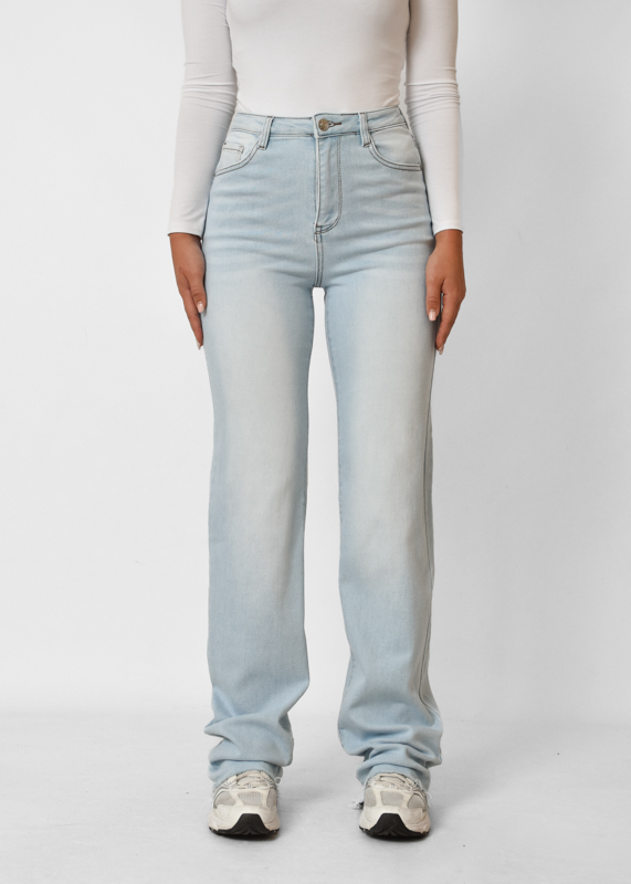 Straight leg 2025 jeans stretch